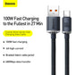 Baseus Crystal Shine 2m USB‑C Fast Charging Cable Black
