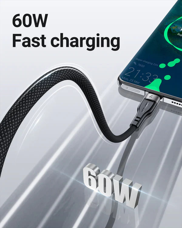 ACEFAST Magnetic USB‑C to USB‑C Fast Charging Data Cable 1m