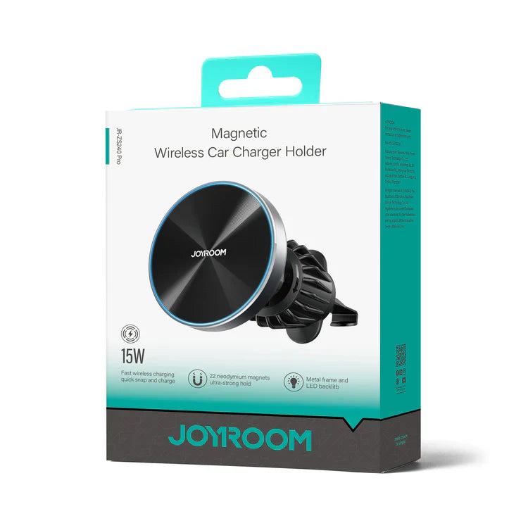 JOYROOM Pro Magnetic Wireless Car Charger Black for iPhone