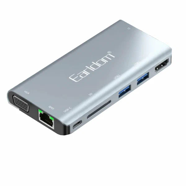 Earldom ET-W29 8-in-1 USB Hub with 4K HDMI
