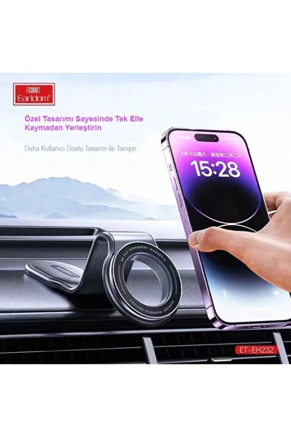 Earldom Adjustable Magnetic Car Phone Holder with Universal Rotation