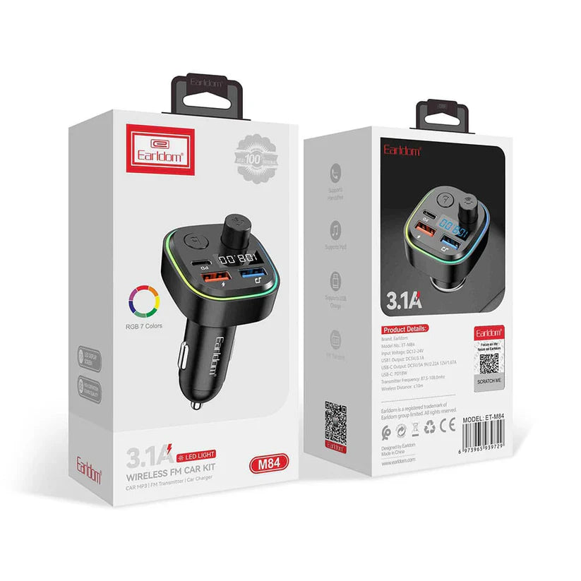 Earldom FM Transmitter ET-M84 Car Bluetooth FM Transmitter