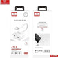 Earldom White 2-in-1 Lightning to 3.5mm Audio Adapter