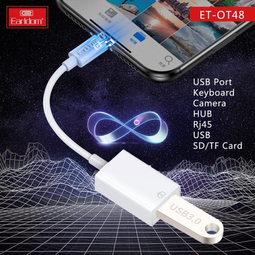 Earldom OT48 Lightning OTG Adapter – Fast Data Transfer & Charging
