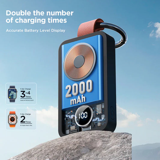 Portable Watch Wireless Charger 2000mAh – Compact Fast Charging
