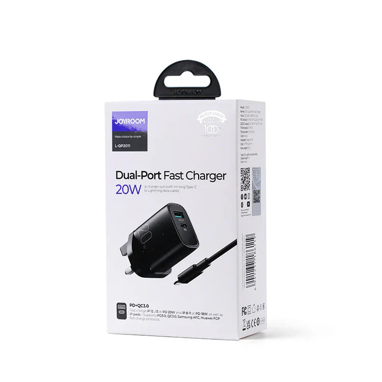 20W Mini Intelligent USB-C PD+QC Fast Charger L-QP2011