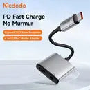 MCDODO Silver USB‑C to 3.5mm Audio Adapter with DAC