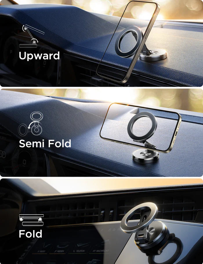 Premium Foldable Magnetic Car Phone Mount with Dual N52 Magnets