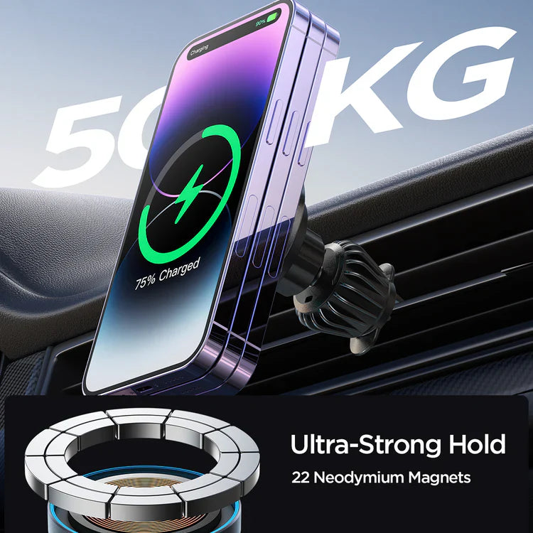 JOYROOM Pro Magnetic Wireless Car Charger Black for iPhone