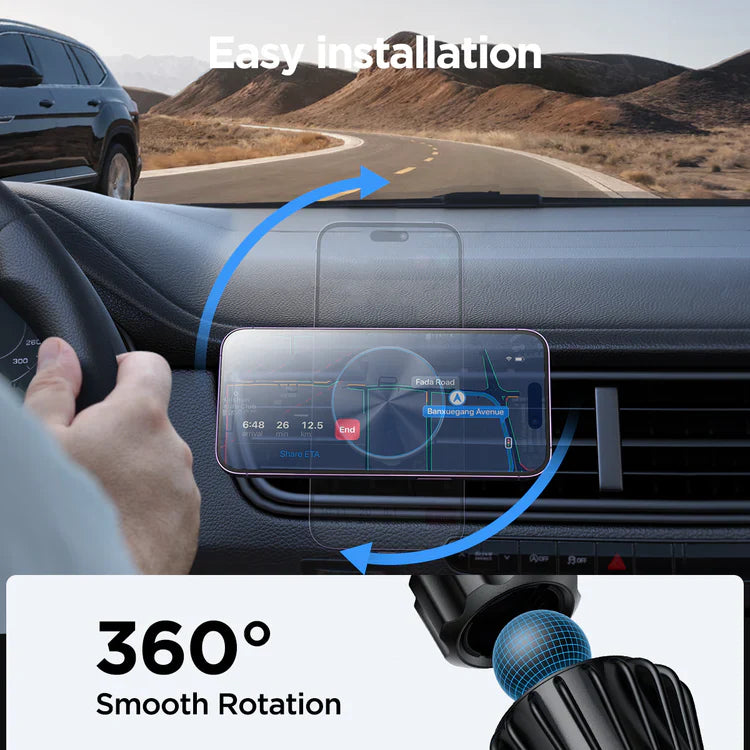 JOYROOM Pro Magnetic Wireless Car Charger Black for iPhone