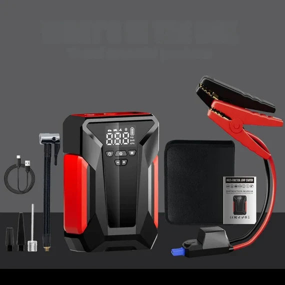High-Power 39800mAh Multi-Functional Car Jump Starter with 8L Air Compressor