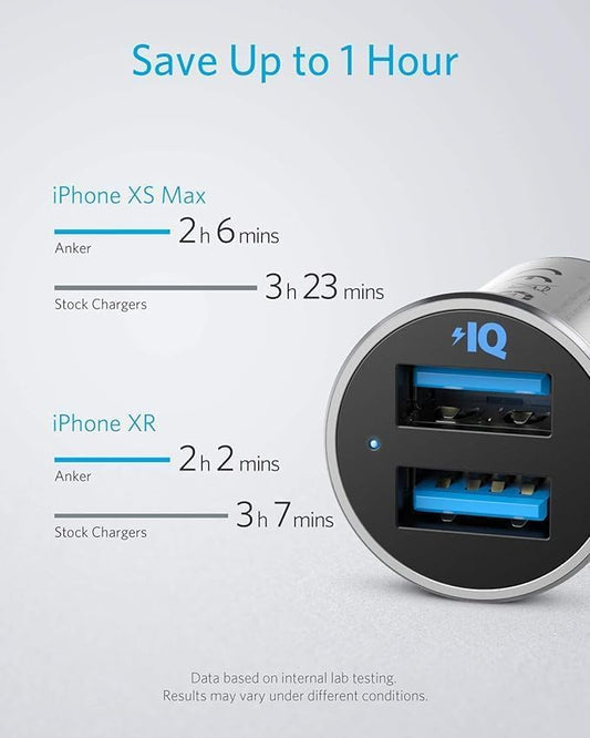 Anker PowerDrive II Alloy 24W Dual USB Car Charger
