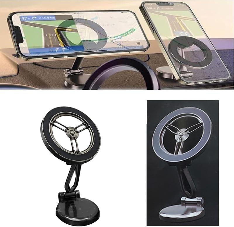 Smart Vacuum Suction Phone Holder with Type‑C Charging