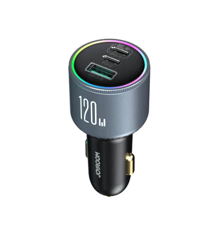 Joyroom 120W Triple Port Car Charger Dual PD QC3.0