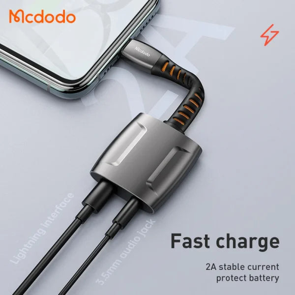 Mcdodo CA-6340 Lightning to Lightning & DC 3.5mm 0.1m Cable