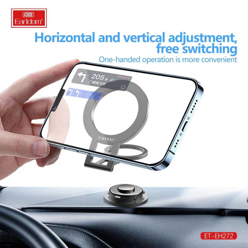 Earldom Magnetic Foldable Metal Ring Phone Stand 2-in-1