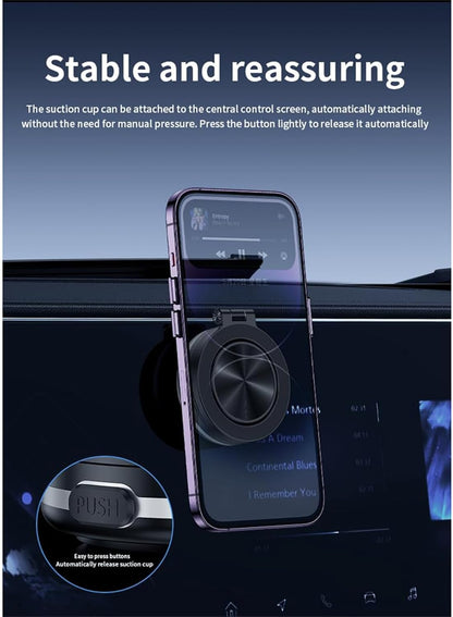 Premium Vacuum‑Adsorption Three‑Axis Folding Universal Car Phone Holder