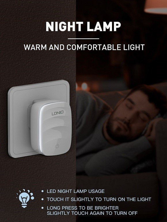 LDNIO 20W LED Lamp Fast Charger with Dual USB Ports