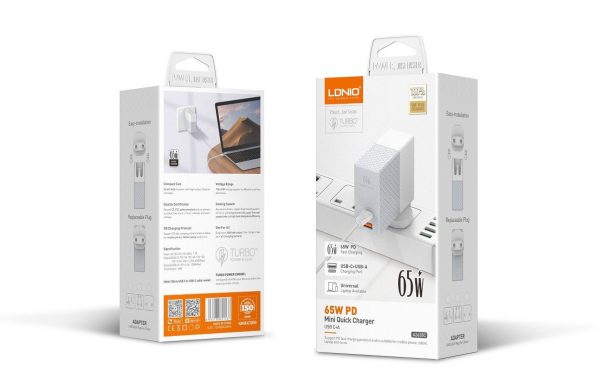 65W Ultra-Fast USB-C & USB-A Wall Charger – LDNIO