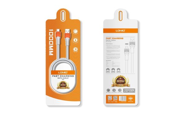 30W Fast-Charging TPE Data Cable 2m High-Speed USB-C