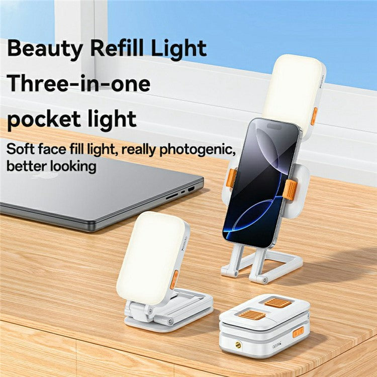 Yesido DH10 Pocket Light Stand with Adjustable LED Phone Holder