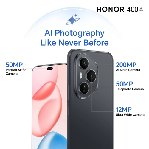 Honor 400 Pro 5G Smartphone: 12GB RAM, 512GB Storage, Super Fast