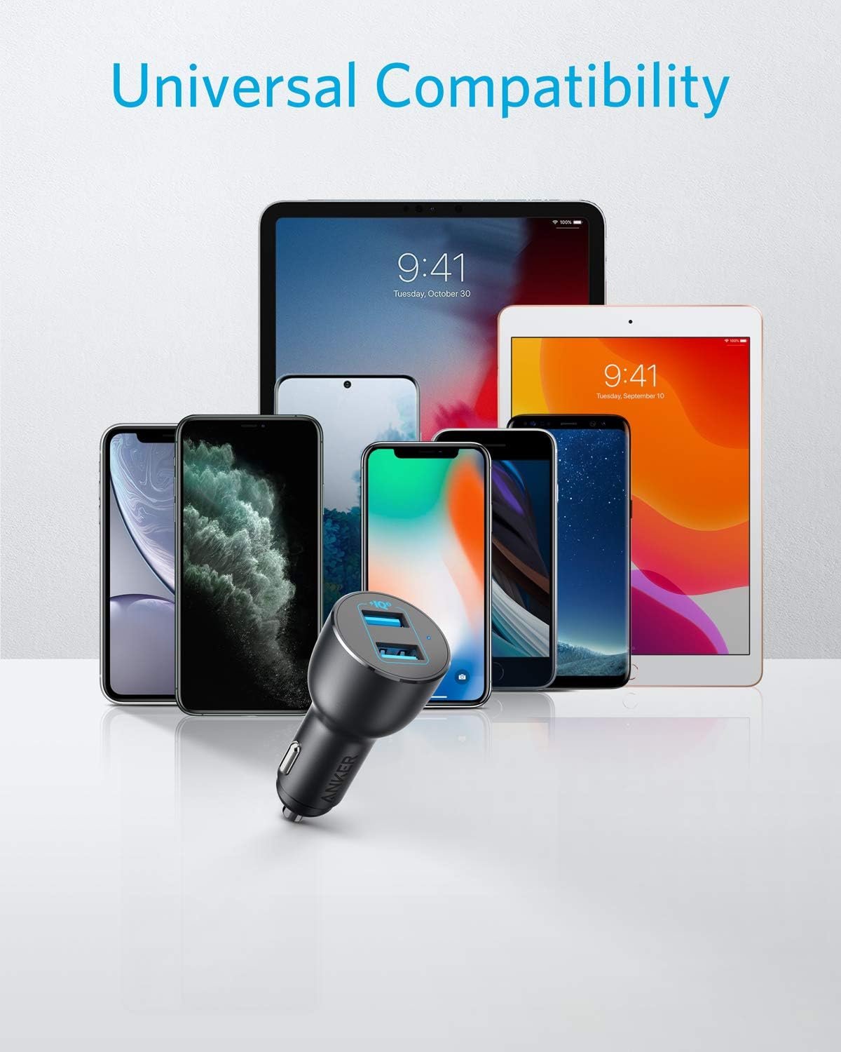 Anker PowerDrive III Alloy 36W Dual USB‑A Car Charger – Fast, Durable, Safe