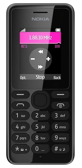 Nokia 108 Dual SIM Black Mobile Phone with Long Lasting Battery