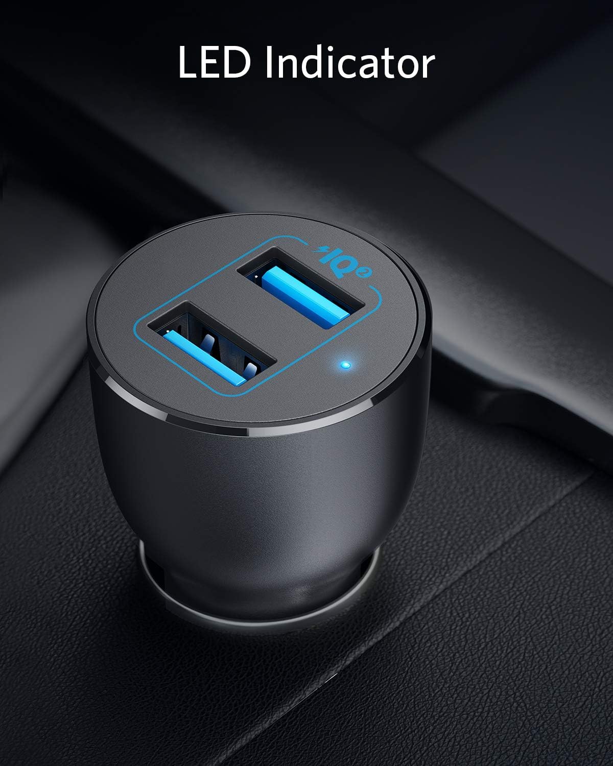 Anker PowerDrive III Alloy 36W Dual USB‑A Car Charger – Fast, Durable, Safe