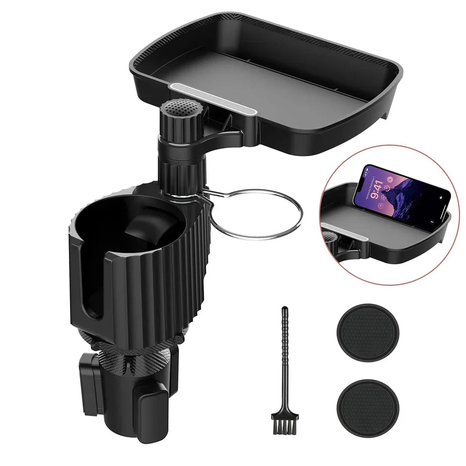 Vacallity Adjustable 4-in-1 Car Cup Holder Expander Tray