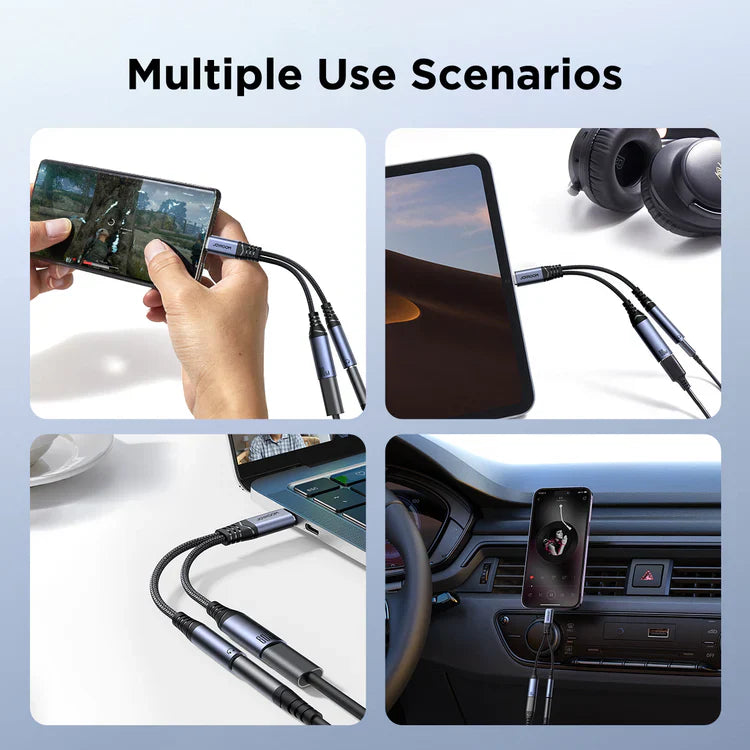 Joyroom 2-in-1 USB‑C Audio Adapter with Charging Port