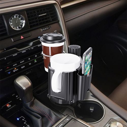 360° Adjustable Car Cup Holder Expander with Phone Coaster