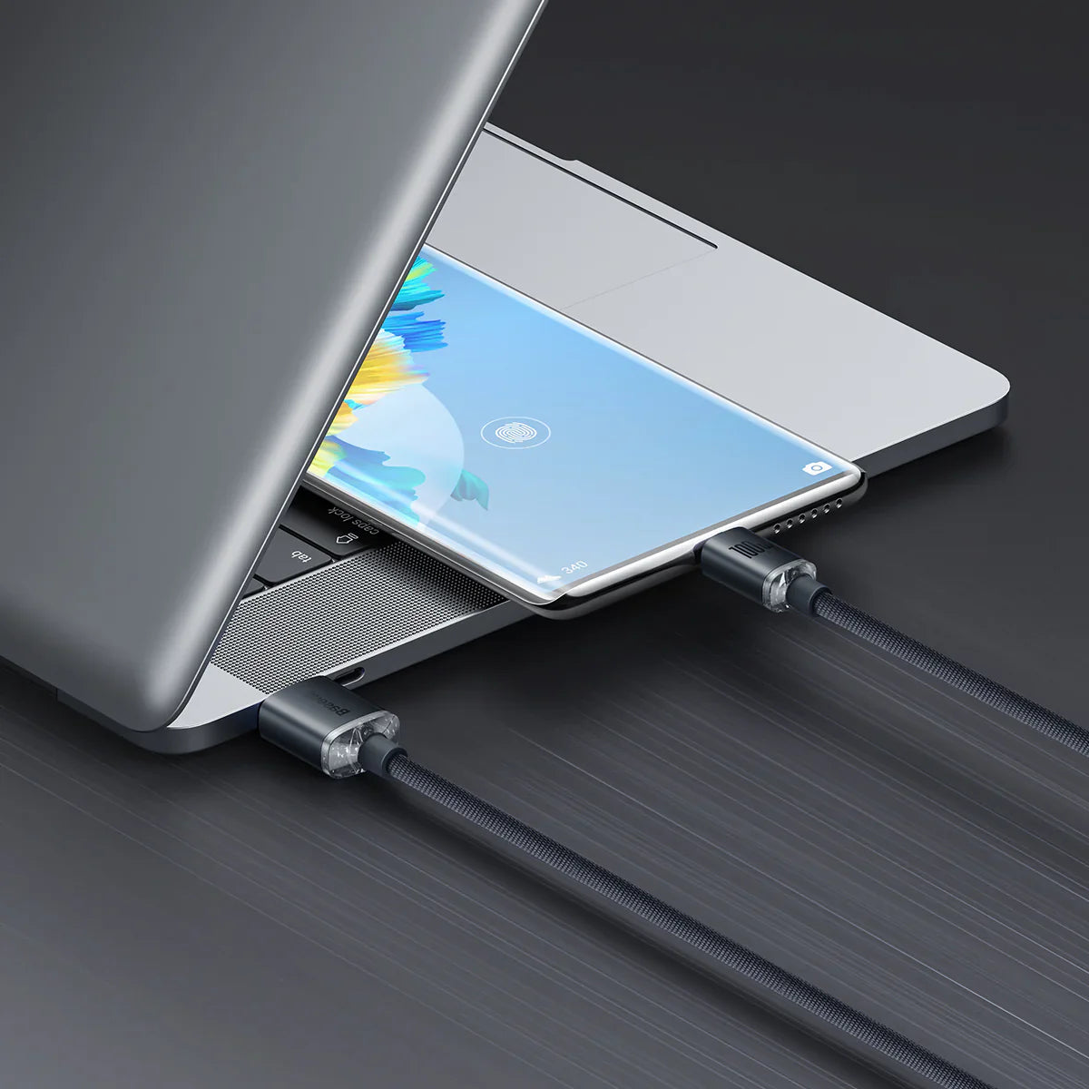 Baseus 100W Charging USB‑C to USB‑A Nylon Braided Cable 120cm