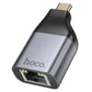 Hoco UA35 Metal Grey USB‑C to RJ45 Ethernet Adapter 100Mbps