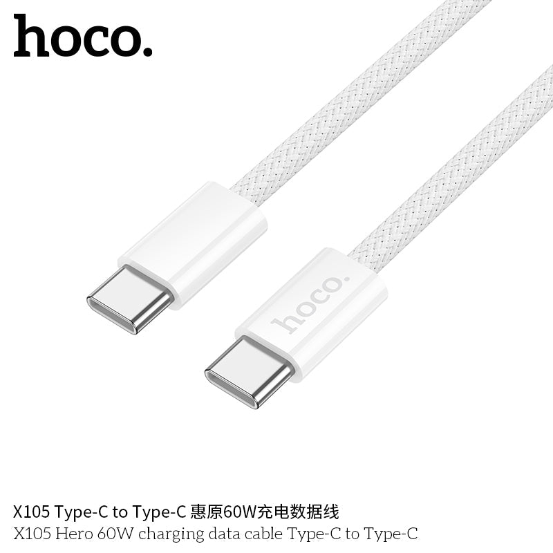 Hoco X105 Hero 60W USB‑C Fast Charging Cable 1m