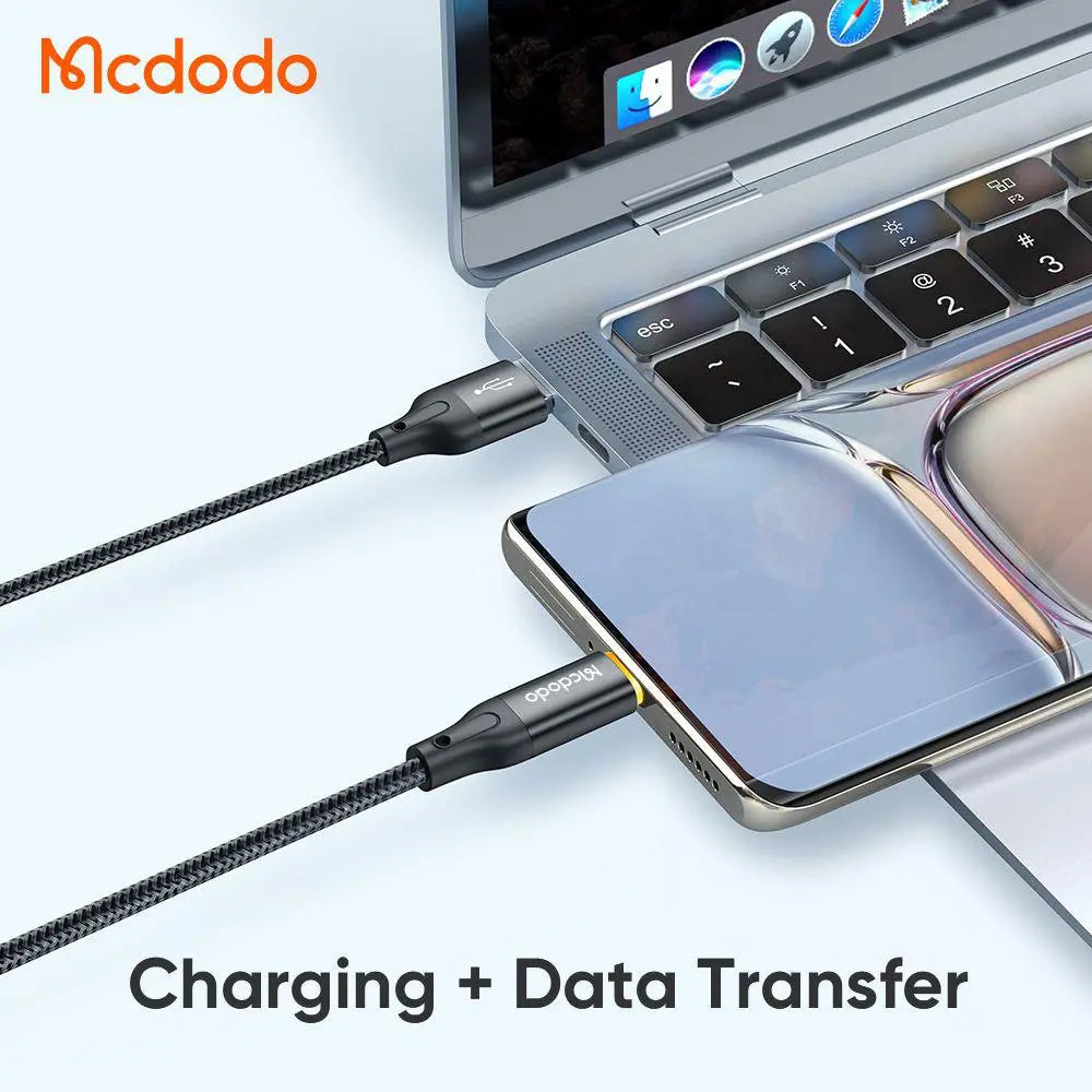 Mcdodo CA-3020 1.2m Fast Charging Durable Black USB‑to‑Type‑C Cable