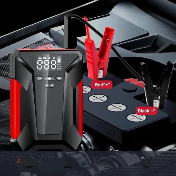 High-Power 39800mAh Multi-Functional Car Jump Starter with 8L Air Compressor