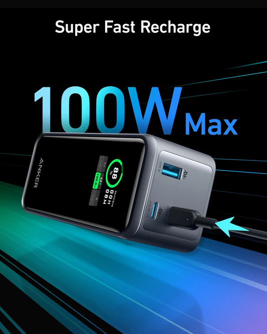 Anker Prime 20000mAh Power Bank: Fast Charging for Multiple Devices, Black