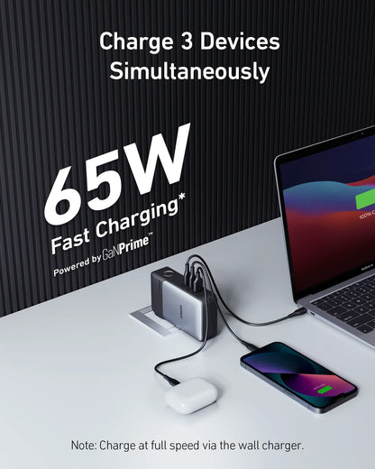 Anker GaNPrime 733 Power Bank: 65W Portable Charger with 10,000mAh Battery