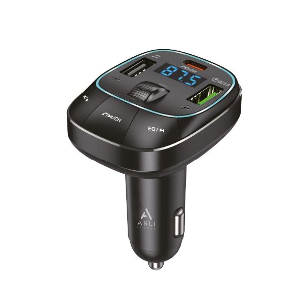 Asli Global Thundervolt 48W Car Wireless FM Transmitter with Bluetooth