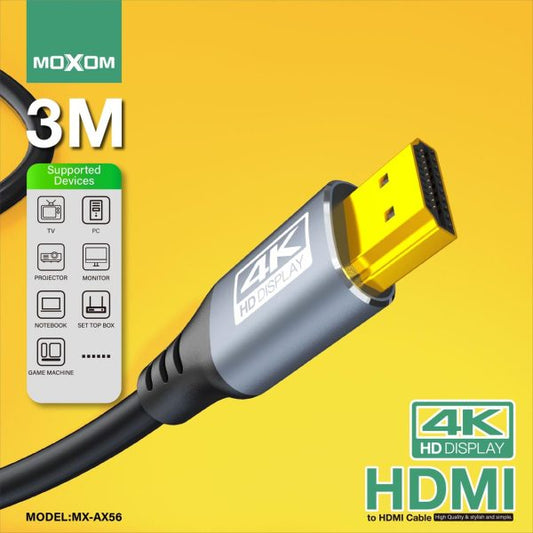 MOXOM MX-AX56 4K Ultra HD High‑Speed HDMI Cable 1.5m