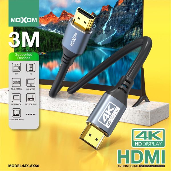 MOXOM MX-AX56 4K Ultra HD High‑Speed HDMI Cable 1.5m