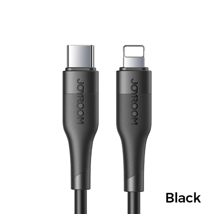 Premium 1.2m Type-C to Lightning Fast Charging Cable - Black
