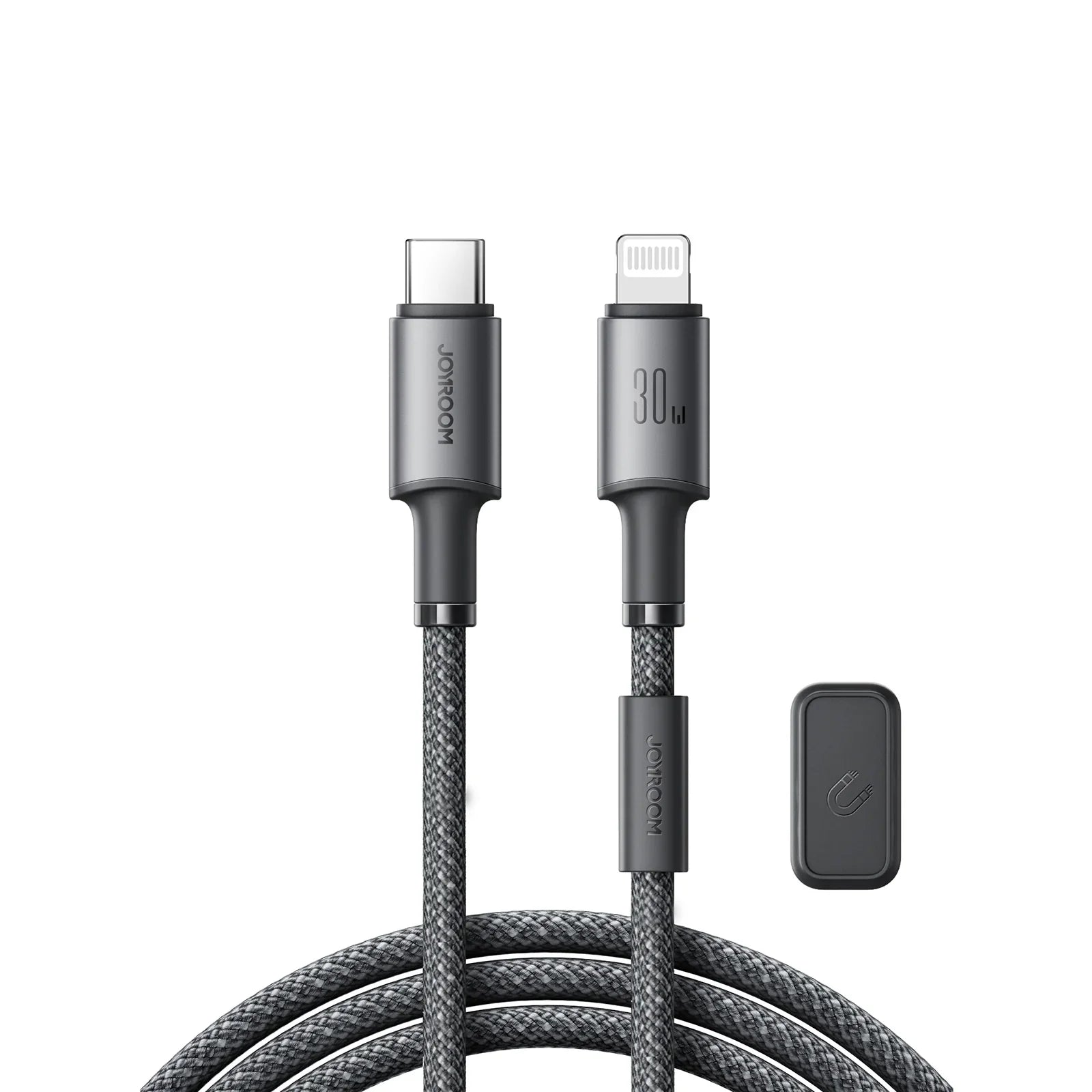 30W Fast Charging Type‑C to Lightning Cable – 1.2 m Dark Grey
