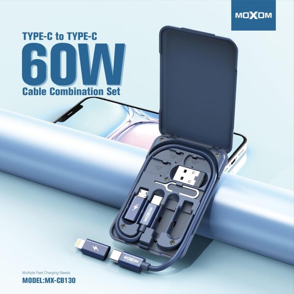 MOXOM MX-CB130 60W Fast-Charging Cable Set with Phone Holder