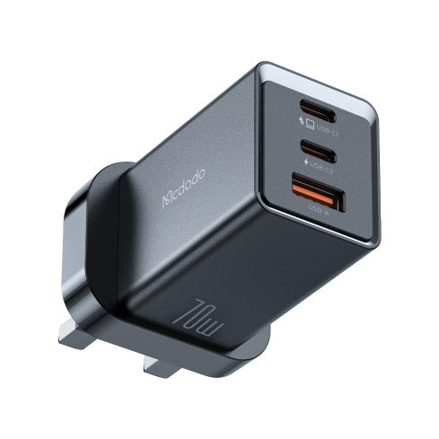 Mcdodo 70W GaN Mini Charger with Dual USB‑C and USB‑A