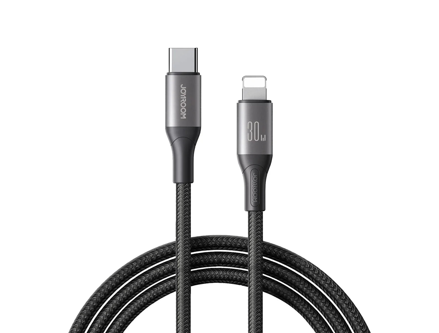 30W Fast Charging Type‑C to Lightning Cable 2m Black