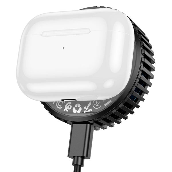 Hoco CW57 Air‑Cooled 15W MagSafe Magnetic Wireless Fast Charger Black