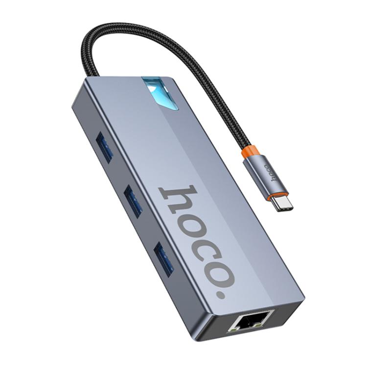 Hoco HB51 6‑in‑1 USB‑C Multiport Hub with HDMI, Ethernet, PD