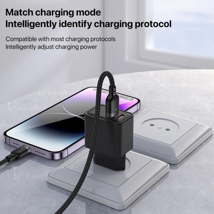 Yesido CA134L 3‑Meter USB‑to‑Lightning Fast Charging Cable Black
